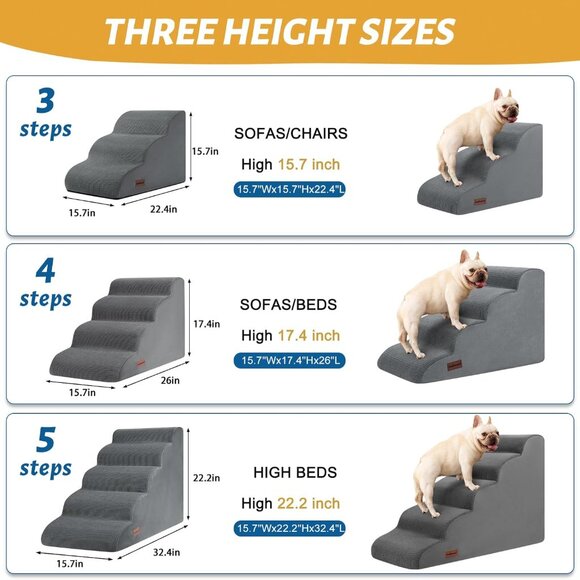3-Step Dog Ramp and Stairs for Sofa and Chair - Picture 3 of 8